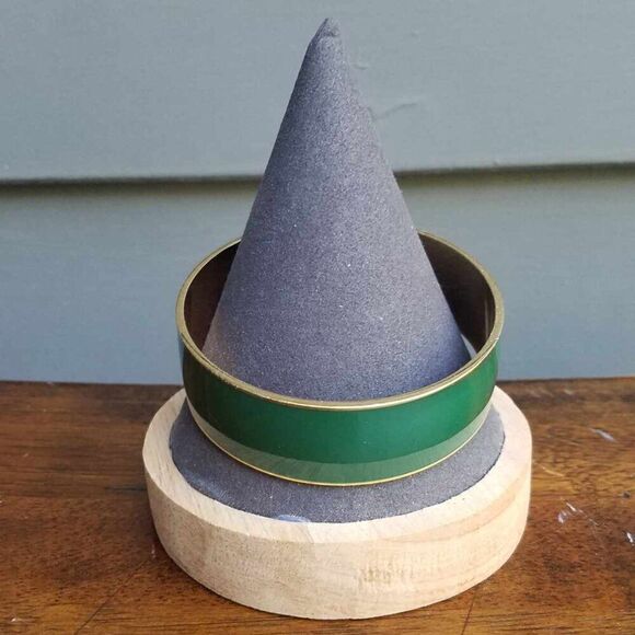 J Crew Forrest Green Enamel Bangle Bracelet - Picture 6 of 8